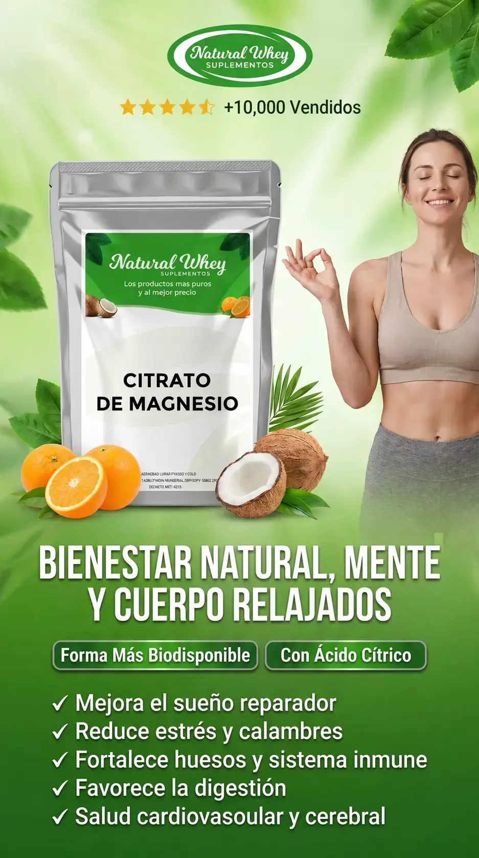 Pack Citrato de Magnesio en Polvo x3 (100g)