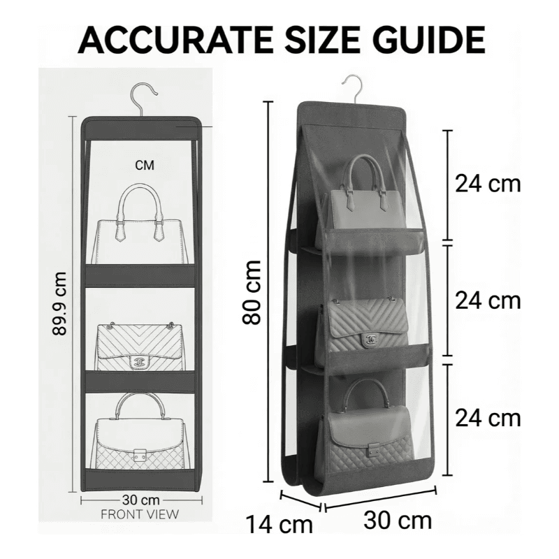 Organizador Colgante de Ropa y Calzado GRIS OSCURO - imagen 2