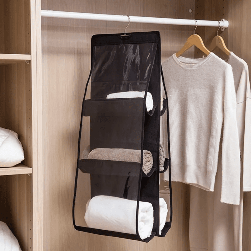 Organizador Colgante de Ropa y Calzado NEGRO - imagen 4