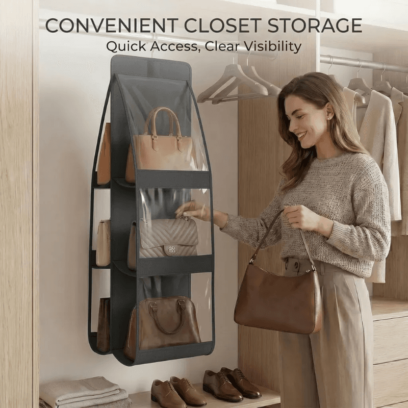 Organizador Colgante de Ropa y Calzado GRIS OSCURO - imagen 4