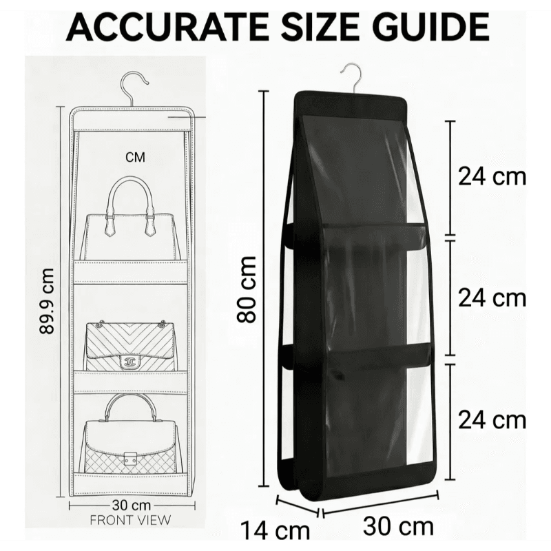 Organizador Colgante de Ropa y Calzado NEGRO - imagen 1