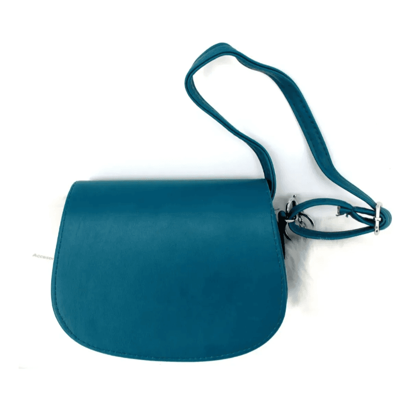 Mini Bag Cartera Bandolera Cuero Sintético Con Pompón - imagen 4